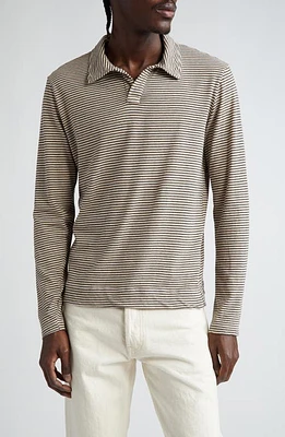 Massimo Alba Rico Stripe Cotton Jersey Polo Calce at Nordstrom,