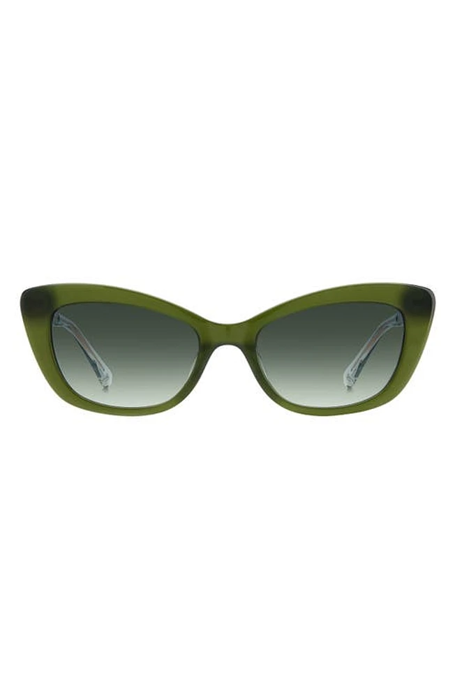 Kate Spade New York merida 54mm cat eye sunglasses in Green /Green Shaded at Nordstrom