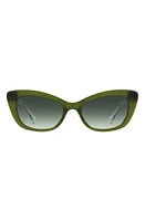 Kate Spade New York merida 54mm cat eye sunglasses in Green /Green Shaded at Nordstrom