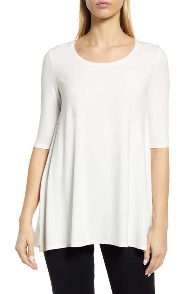 Ming Wang Women's Jersey Top in White at Nordstrom, Size Medium