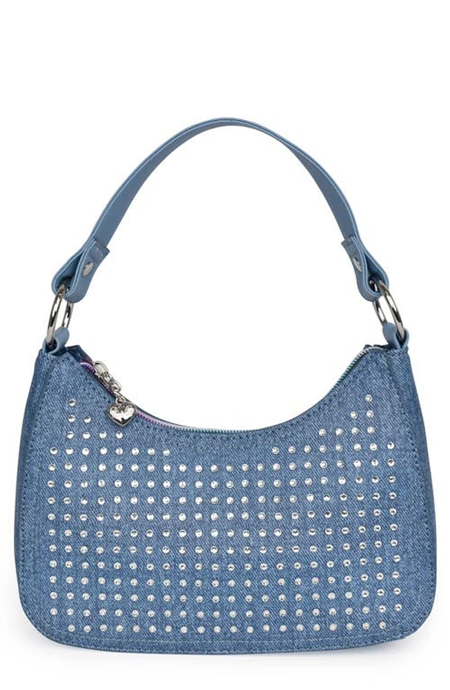 OMG Accessories Kids' Mini Embellished Denim Shoulder Bag in Denim Blue at Nordstrom, Size One Size Big Girl