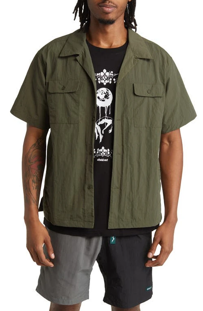 Afield Out Carbon Short Sleeve Button-Up Camp Shirt at Nordstrom,