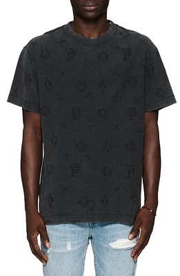 PURPLE BRAND Monogram Print T-Shirt Black at Nordstrom,