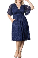 Kiyonna Starry Sequin Lace Fit & Flare Cocktail Dress at Nordstrom,