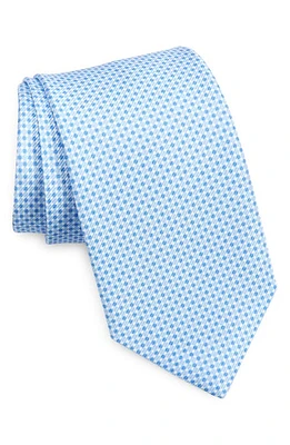 David Donahue Dot Pattern Silk Tie in Sky at Nordstrom