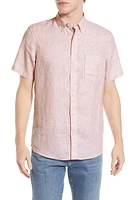 Nordstrom Trim Fit Short Sleeve Linen Button-Down Shirt at Nordstrom,