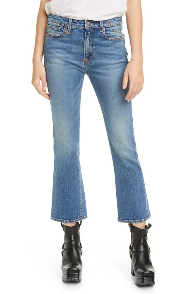 R13 High Waist Kick Fit Crop Jeans Jasper Stretch at Nordstrom,