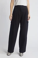 rag & bone Cassidy Featherweight Wide Leg Cargo Pants Black at Nordstrom,