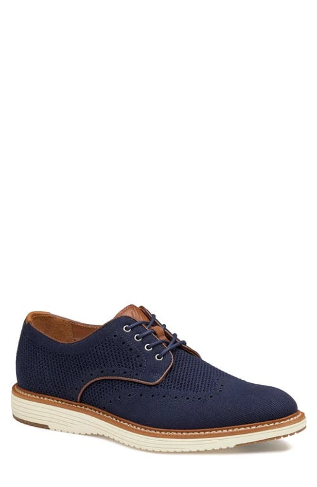 Johnston & Murphy Upton Knit Wingtip Navy at Nordstrom,