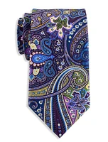 Synrgy by DXL Digital Exploded Paisley Tie in Purple at Nordstrom