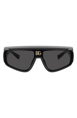 Dolce & Gabbana 146mm Rectangular Sunglasses in Black at Nordstrom