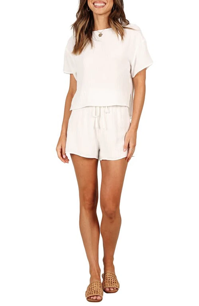 Petal & Pup Ittai T-Shirt High Waist Shorts Set White at Nordstrom,