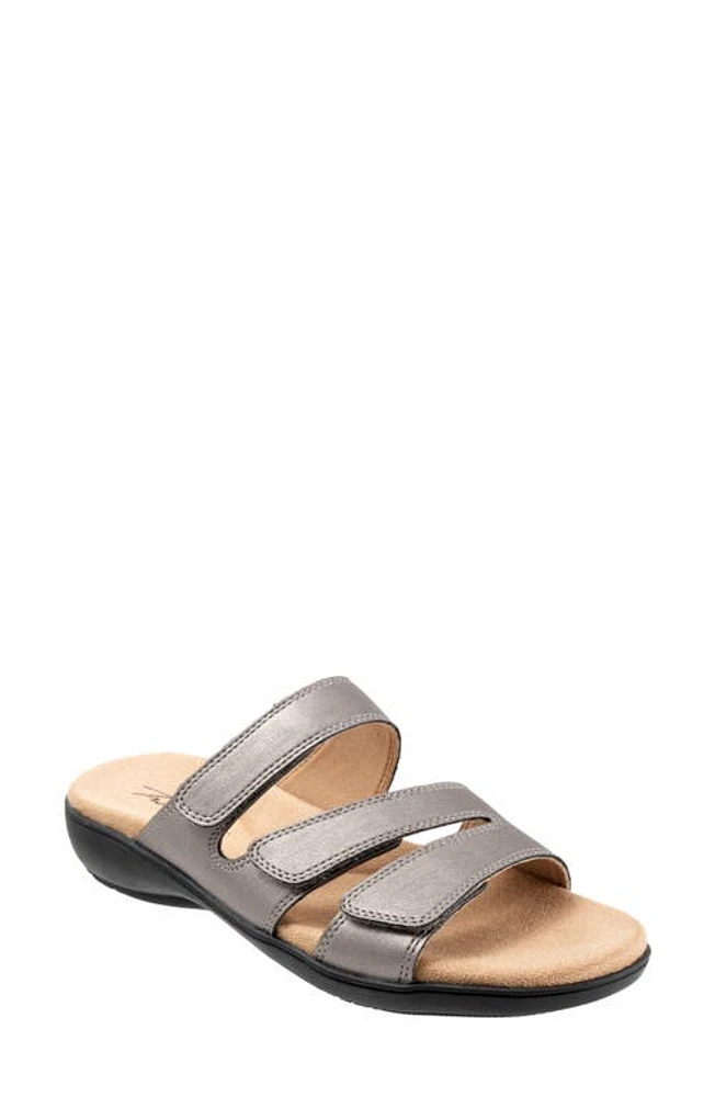 Trotters Rose Strappy Sandal Pewter Metallic at Nordstrom,