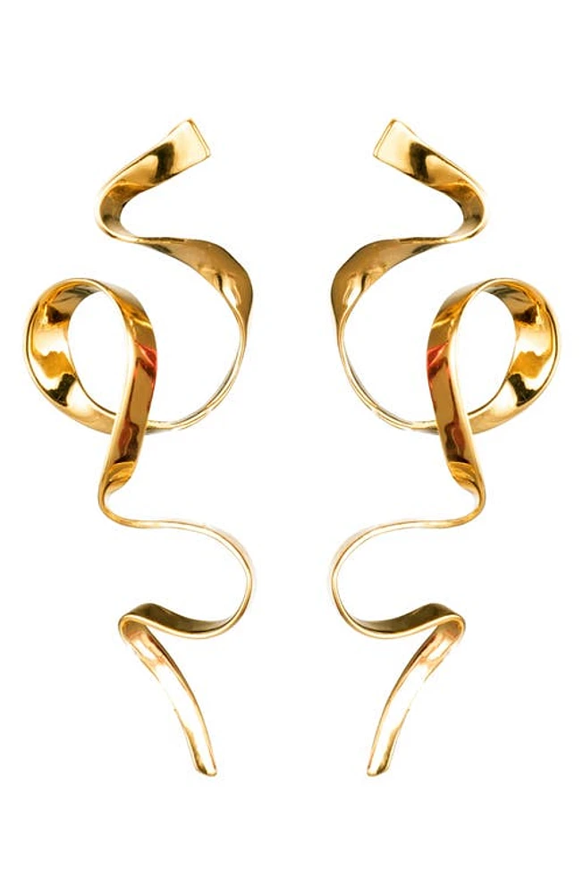 Sterling King Allegro Ribbon Drop Earrings in Gold at Nordstrom