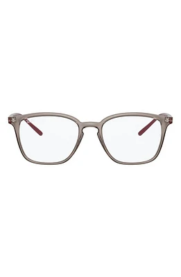 Ray-Ban Unisex 52mm Square Optical Glasses in Transparent Grey at Nordstrom