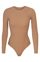 SKIMS Fits Everybody Long Sleeve Crewneck Bodysuit at Nordstrom,