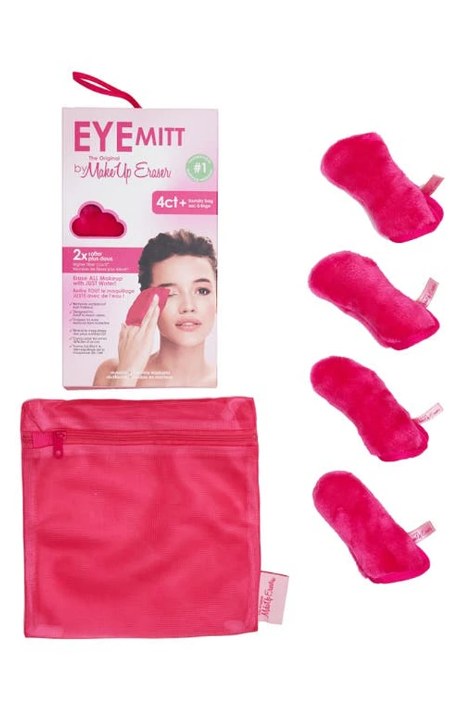 The Original MakeUp Eraser 4-Count Eye MITTs with Laundry Bag in Pink at Nordstrom