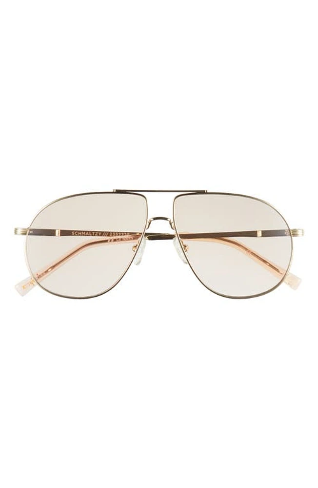 Le Specs Schmaltzy 60mm Aviator Sunglasses in Bright Gold at Nordstrom