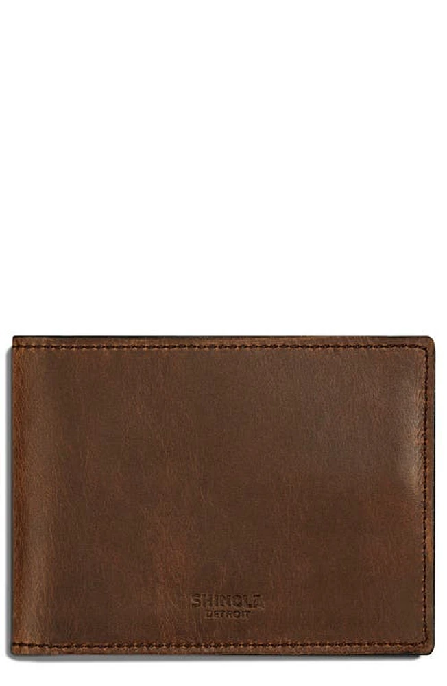 Shinola Navigator Leather Wallet in Medium Brown at Nordstrom