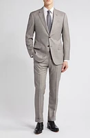 Emporio Armani G Line Brown Mélange Wool Suit Light at Nordstrom, Us