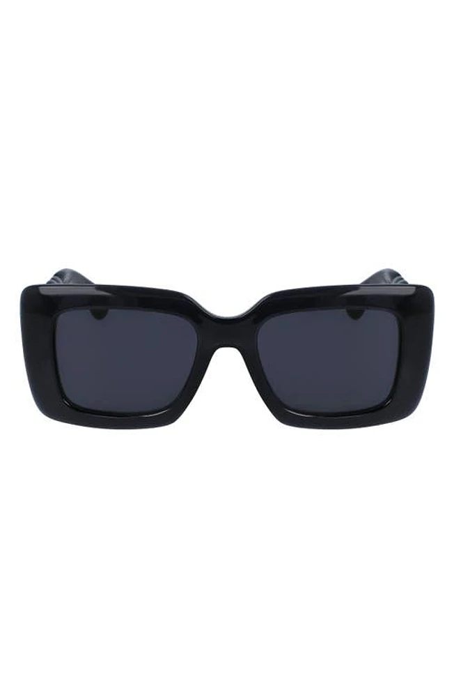 Lanvin Babe 52mm Square Sunglasses in Dark Grey at Nordstrom