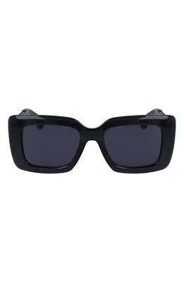 Lanvin Babe 52mm Square Sunglasses in Dark Grey at Nordstrom