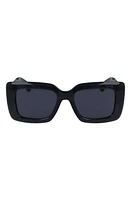 Lanvin Babe 52mm Square Sunglasses in Dark Grey at Nordstrom