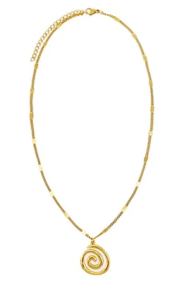 Petit Moments Gela Swirl Pendant Necklace in Gold at Nordstrom