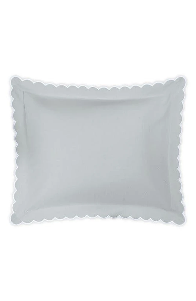 Matouk Diamond Piqué Pillow Sham in Pool at Nordstrom