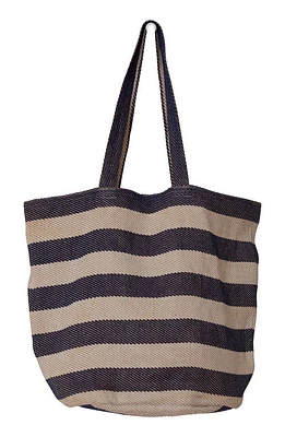 Will & Atlas Provence Stripe Jute Tote in Indigo/White at Nordstrom