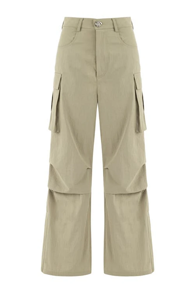 Nocturne Cargo Pants with Pockets in Dark Beige at Nordstrom