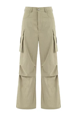 Nocturne Cargo Pants with Pockets in Dark Beige at Nordstrom