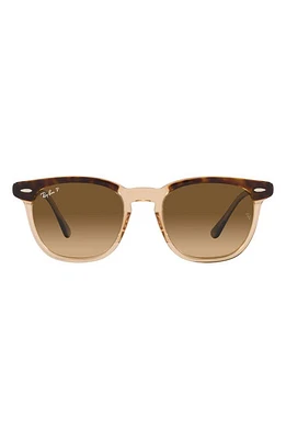 Ray-Ban Hawkeye 50mm Gradient Polarized Square Sunglasses in Trans Brown at Nordstrom