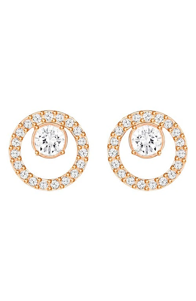 Swarovski Creativity Circle Stud Earrings in Rose Gold at Nordstrom