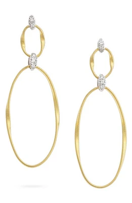 Marco Bicego Marrakech Diamond Double Hoop Earrings in Yellow Gold/Diamond at Nordstrom