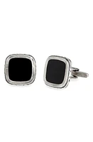 John Varvatos Onyx Cuff Links in Black at Nordstrom