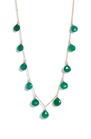 Anzie Briolette Stone Charm Necklace in Emerald at Nordstrom