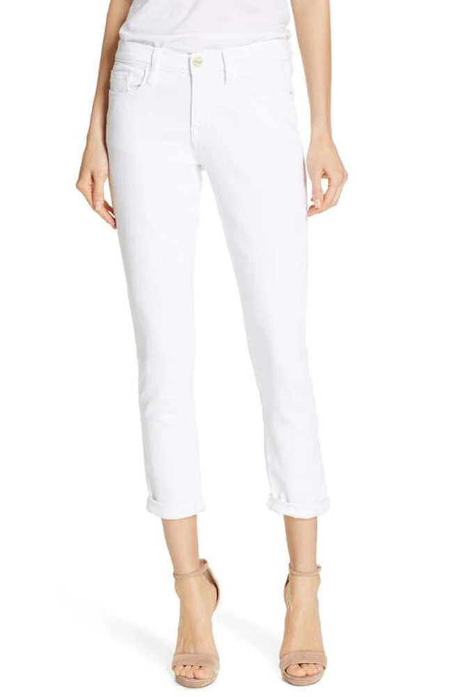 FRAME Le Garcon Ankle Boyfriend Jeans Blanc at Nordstrom,