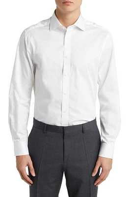 Charles Tyrwhitt Slim Fit Luxury Twill Dress Shirt White at Nordstrom