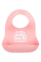 Bella Tunno Let's Take a Selfie Silicone Wonder Bib in Pink at Nordstrom