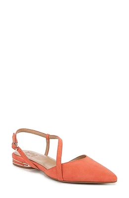 Naturalizer Hawaii Pointed Toe Slingback Flat Apricot Blush Suede at Nordstrom,