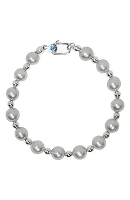 POLITE WORLDWIDE PPF Freshwater Pearl Bracelet in Silver at Nordstrom, Size 7.5