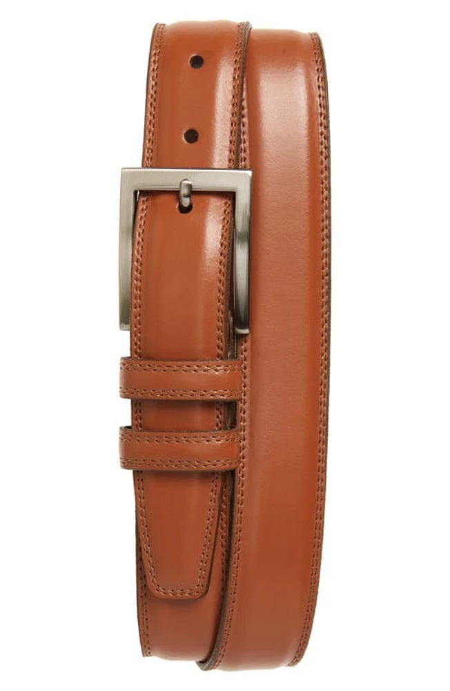 Torino Aniline Leather Belt Tan at Nordstrom,