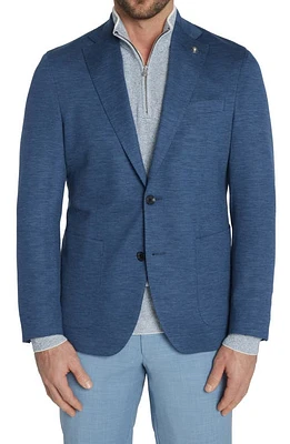 Jack Victor Hampton Solid Knit Wool Blend Sport Coat in Medium Blue at Nordstrom, Size 40 Short