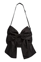 Sandy Liang Verona Bow Nylon Shoulder Bag in Black at Nordstrom