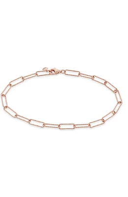 Monica Vinader Alta Textured Chain Link Bracelet in Rose Gold at Nordstrom