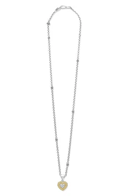 LAGOS Caviar Luxe Diamond Heart Pendant Necklace in Gold at Nordstrom