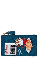 Anya Hindmarch x Kellogg's Tony The Tiger Frosties Leather Card Case in Light Petrol at Nordstrom