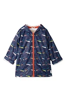 Hatley Kids' Sharks Color Changing Hooded Waterproof Raincoat Blue at Nordstrom,