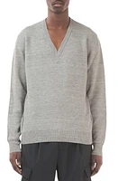 Barena Venezia Vignal Linen & Cotton V-Neck Sweater Cenere at Nordstrom,